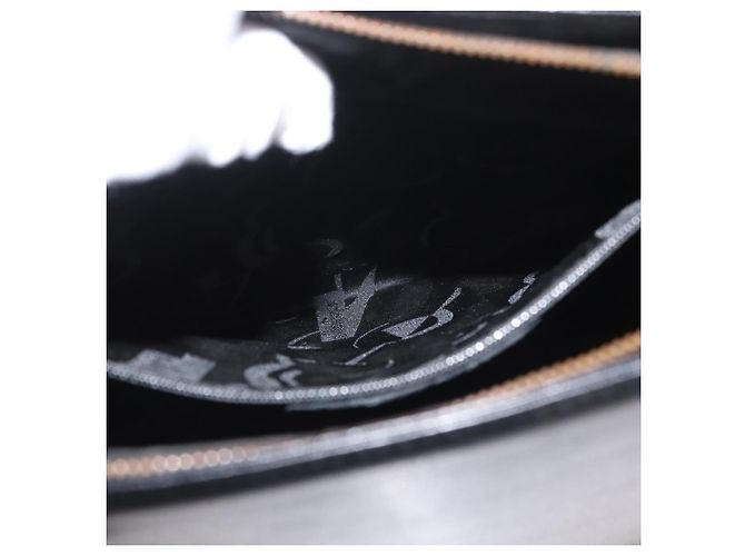 Borsa a Spalla Gancini in Pelle Nera e Oro Auth AMZ436 di Salvatore Ferragamo Nero D'oro - vista 21