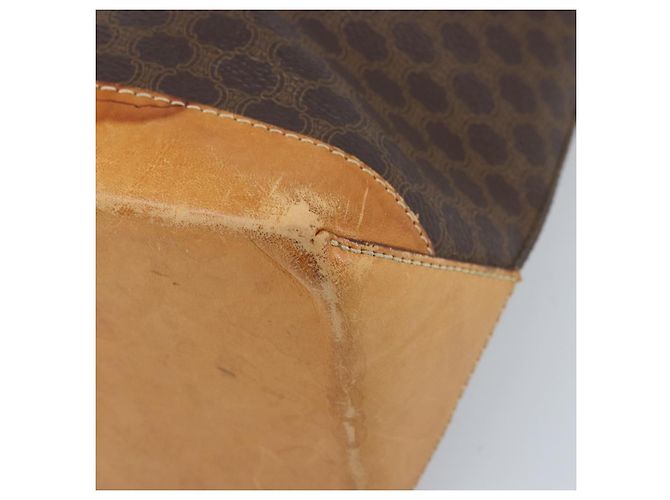 Céline Borsa tote in tela Macadam CELINE in pelle PVC marrone oro Auth BSZ496 D'oro - vista 14