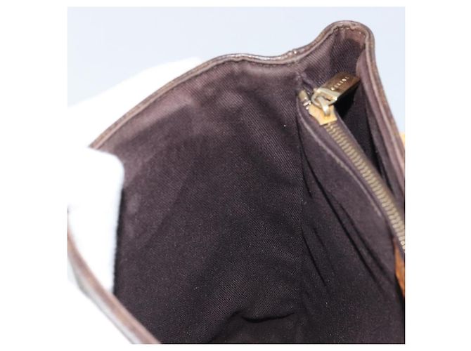 Céline Borsa tote in tela Macadam CELINE in pelle PVC marrone oro Auth BSZ496 D'oro - vista 20