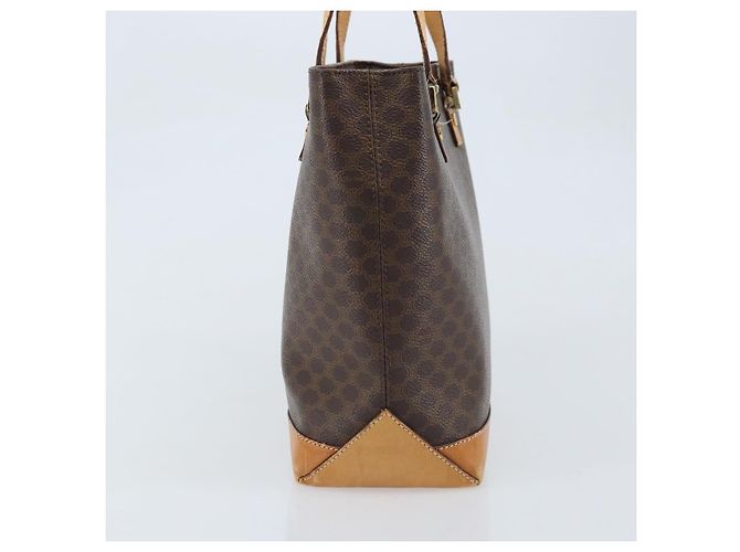 Céline Borsa tote in tela Macadam CELINE in pelle PVC marrone oro Auth BSZ496 D'oro - vista 3