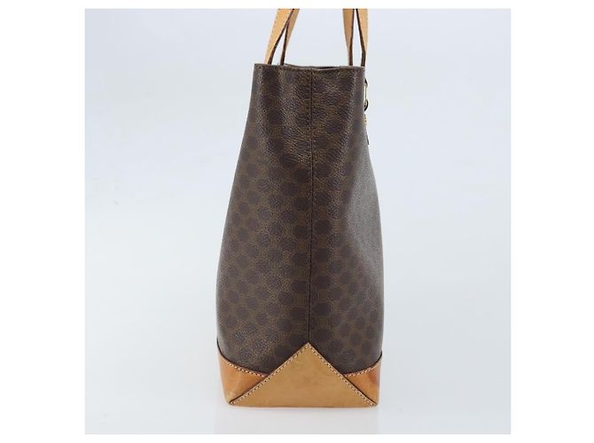 Céline Borsa tote in tela Macadam CELINE in pelle PVC marrone oro Auth BSZ496 D'oro - vista 4