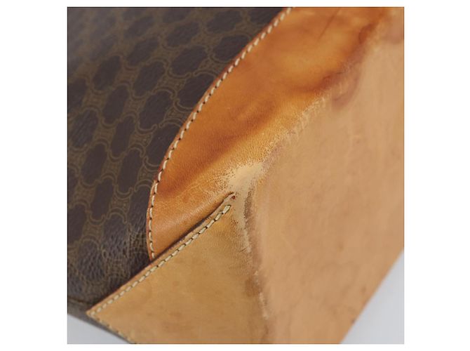 Céline Borsa tote in tela Macadam CELINE in pelle PVC marrone oro Auth BSZ496 D'oro - vista 9