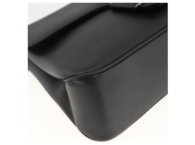 Borsa a Spalla Vala in PVC Canvas Nero Argento di Salvatore Ferragamo Auth gh1939 - vista 14