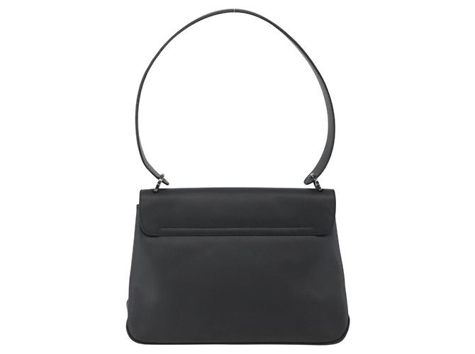 Borsa a Spalla Vala in PVC Canvas Nero Argento di Salvatore Ferragamo Auth gh1939 - vista 2