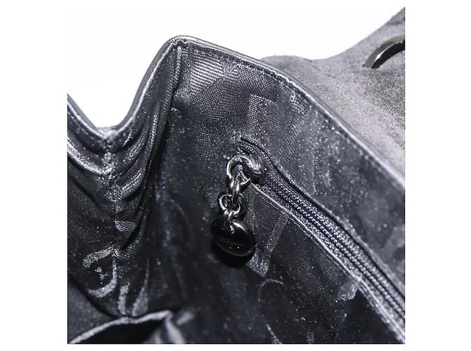 Borsa a Spalla Vala in PVC Canvas Nero Argento di Salvatore Ferragamo Auth gh1939 - vista 20