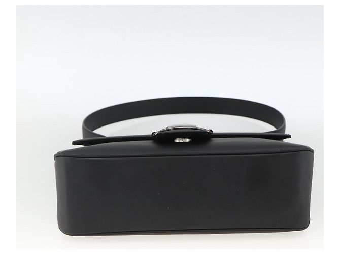 Borsa a Spalla Vala in PVC Canvas Nero Argento di Salvatore Ferragamo Auth gh1939 - vista 5