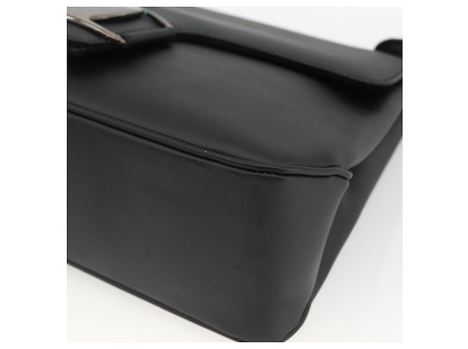 Borsa a Spalla Vala in PVC Canvas Nero Argento di Salvatore Ferragamo Auth gh1939 - vista 9