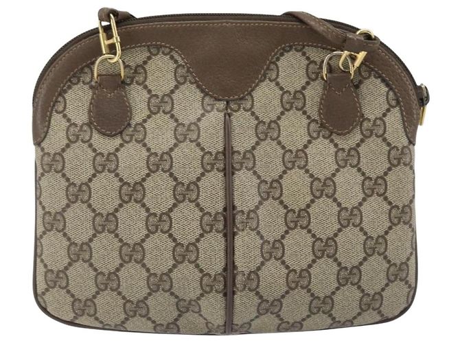 Borsa Sherry Line GG Supreme Web di GUCCI in PVC beige e oro 904 02 047 Auth ep13893 D'oro - vista 2