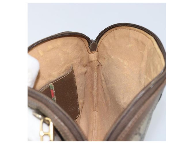 Borsa Sherry Line GG Supreme Web di GUCCI in PVC beige e oro 904 02 047 Auth ep13893 D'oro - vista 20
