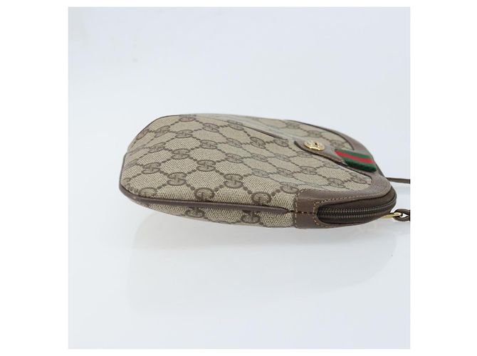 Borsa Sherry Line GG Supreme Web di GUCCI in PVC beige e oro 904 02 047 Auth ep13893 D'oro - vista 3