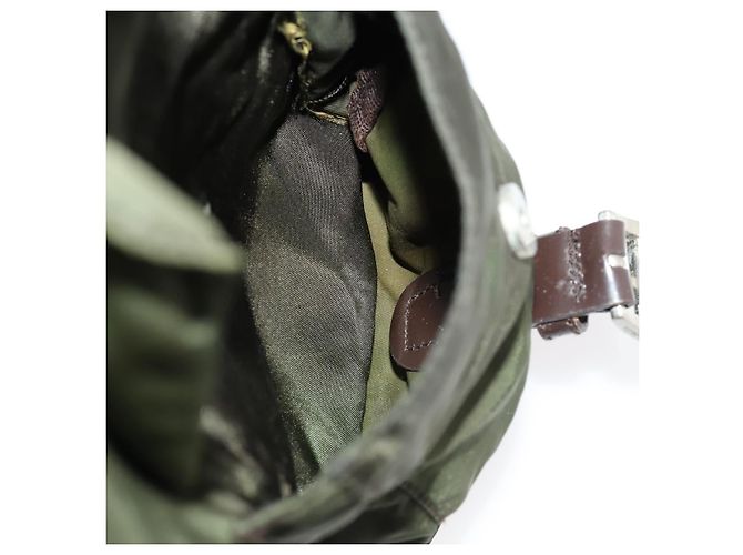PRADA Backpack Nylon Khaki Silver Auth 173527 Silvery - view 28