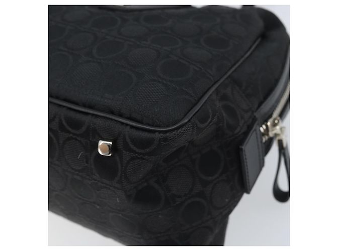 Borsa a mano Salvatore Ferragamo in tela nera e argento Auth BA11576 Nero - vista 15