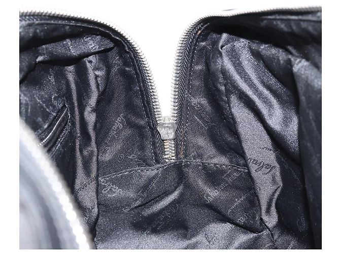 Borsa a mano Salvatore Ferragamo in tela nera e argento Auth BA11576 Nero - vista 17