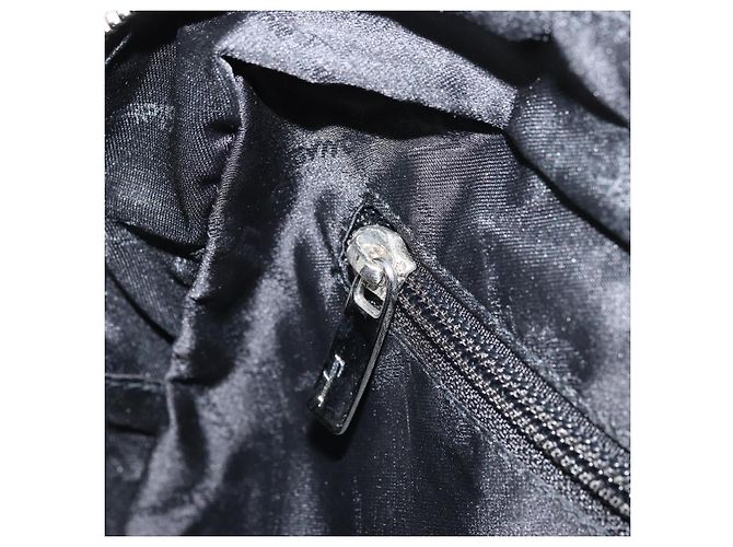Borsa a mano Salvatore Ferragamo in tela nera e argento Auth BA11576 Nero - vista 19