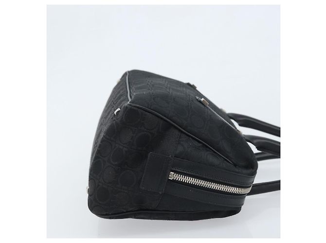 Borsa a mano Salvatore Ferragamo in tela nera e argento Auth BA11576 Nero - vista 3