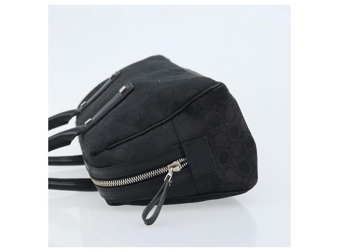 Borsa a mano Salvatore Ferragamo in tela nera e argento Auth BA11576 Nero - vista 4