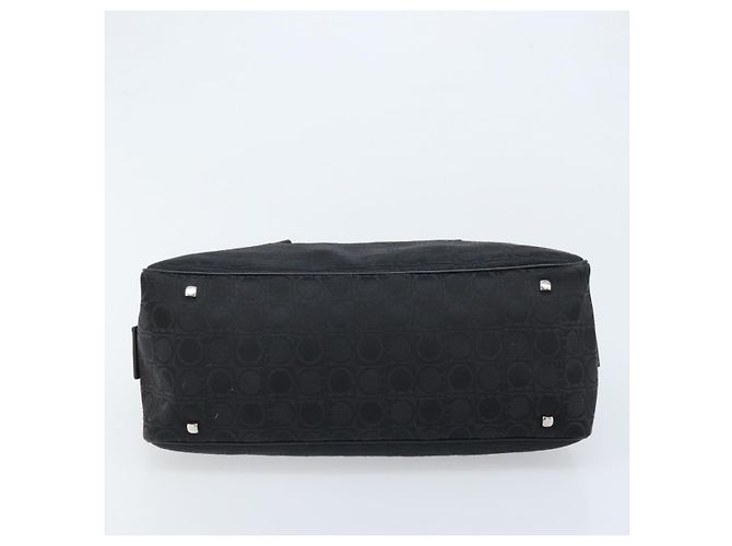 Borsa a mano Salvatore Ferragamo in tela nera e argento Auth BA11576 Nero - vista 5