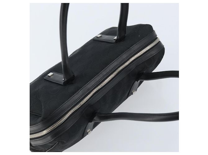 Borsa a mano Salvatore Ferragamo in tela nera e argento Auth BA11576 Nero - vista 6
