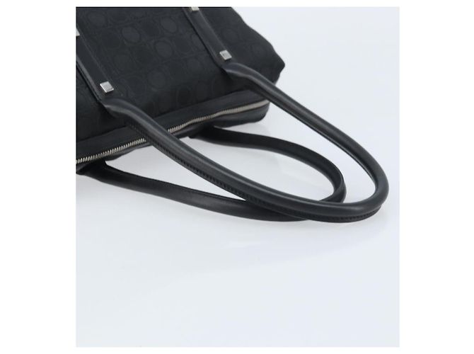 Borsa a mano Salvatore Ferragamo in tela nera e argento Auth BA11576 Nero - vista 7