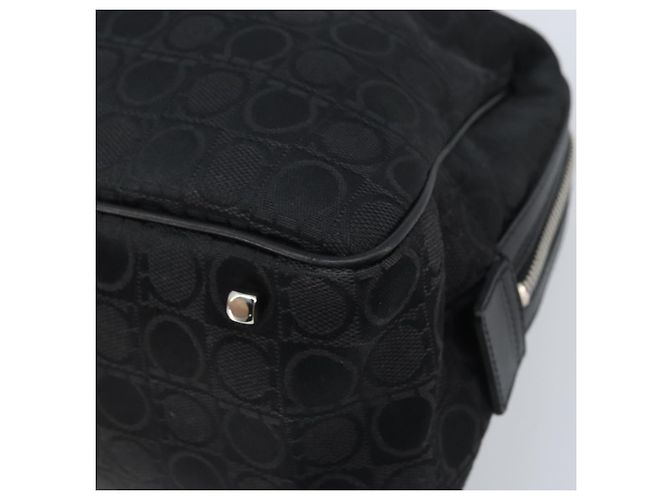 Borsa a mano Salvatore Ferragamo in tela nera e argento Auth BA11576 Nero - vista 9