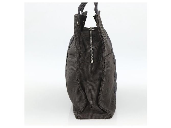 Hermès HERMES Her Line Tote Tasche Canvas Grau Silber Auth bs34142 Braun - Ansicht 3