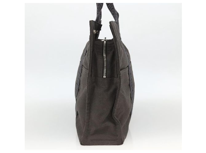 Hermès HERMES Her Line Tote Tasche Canvas Grau Silber Auth bs34142 Braun - Ansicht 4