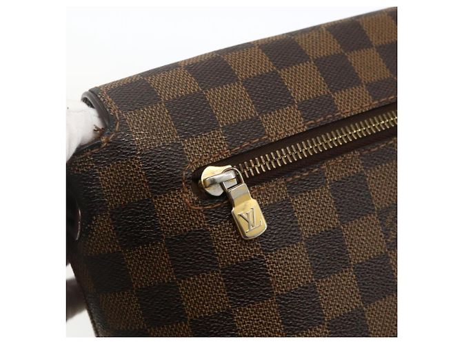 LOUIS VUITTON Borsa a Spalla Damier Ebene Brooklyn MM N51211 LV Auth ka3342 - vista 17