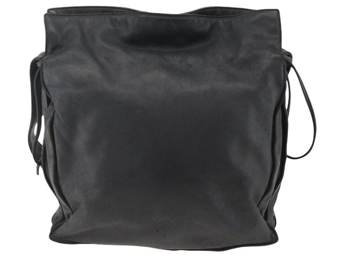 Borsa a Spalla in Pelle Nera LOEWE Auth ep13912 Nero - vista 13