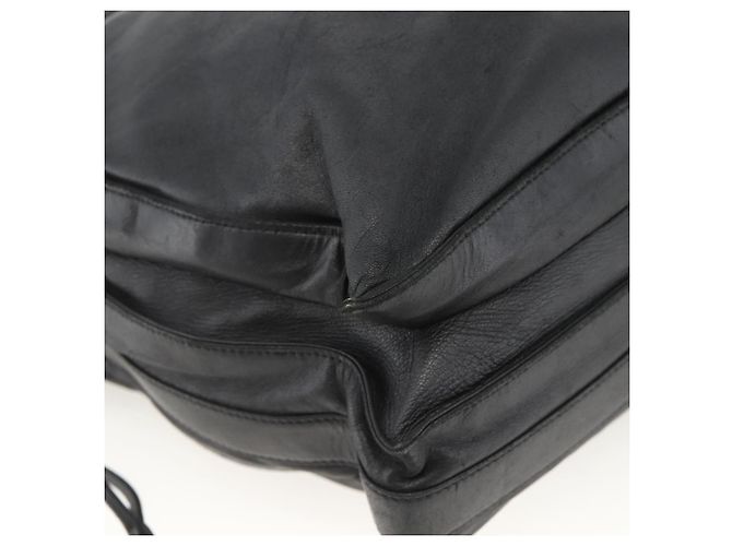Borsa a Spalla in Pelle Nera LOEWE Auth ep13912 Nero - vista 14