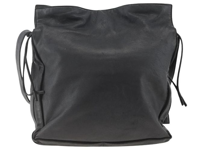 Borsa a Spalla in Pelle Nera LOEWE Auth ep13912 Nero - vista 2