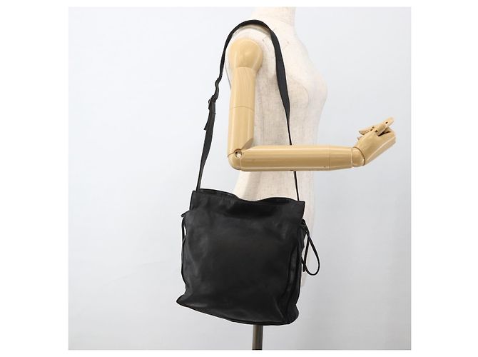 Borsa a Spalla in Pelle Nera LOEWE Auth ep13912 Nero - vista 23