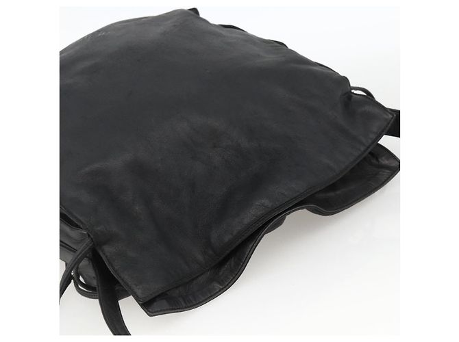 Borsa a Spalla in Pelle Nera LOEWE Auth ep13912 Nero - vista 6