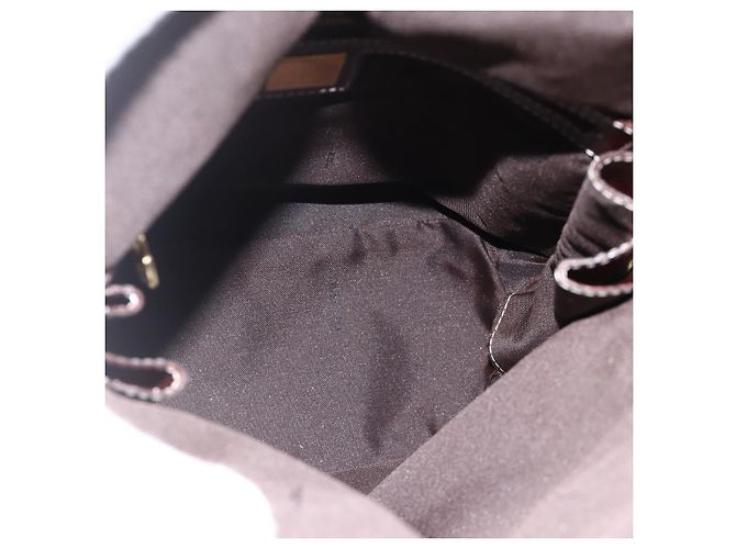 Borsa a mano in tela Zucchino FENDI beige e oro Auth SW2327A - vista 11