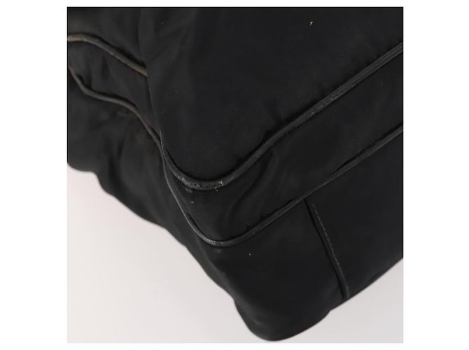 PRADA Borsa a mano in nylon nero argento Auth bs33914 - vista 14