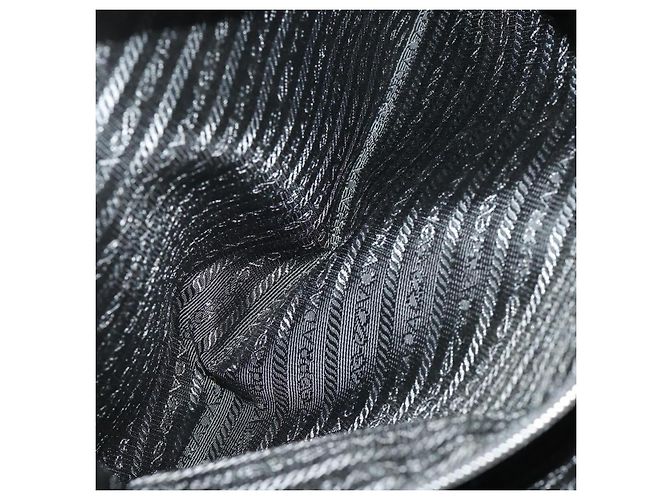 PRADA Borsa a mano in nylon nero argento Auth bs33914 - vista 21
