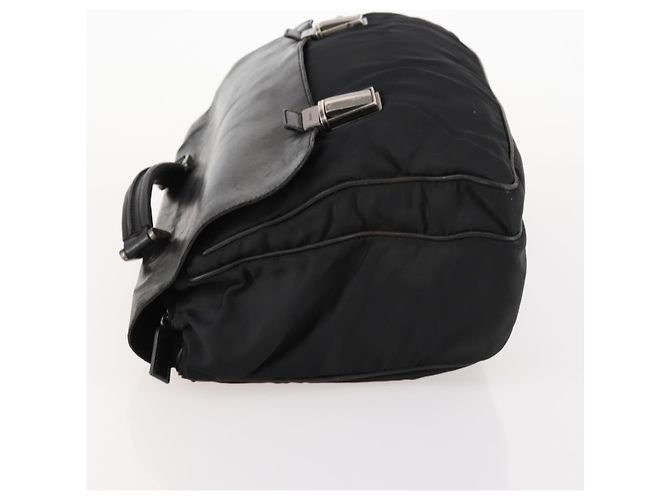 PRADA Borsa a mano in nylon nero argento Auth bs33914 - vista 4