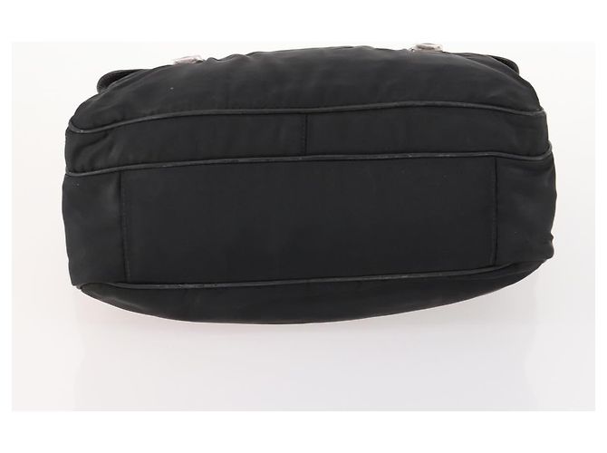 PRADA Borsa a mano in nylon nero argento Auth bs33914 - vista 5