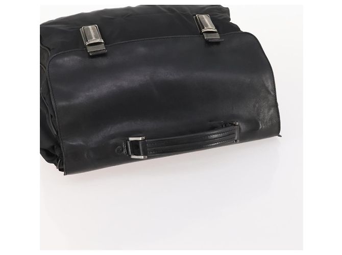 PRADA Borsa a mano in nylon nero argento Auth bs33914 - vista 6