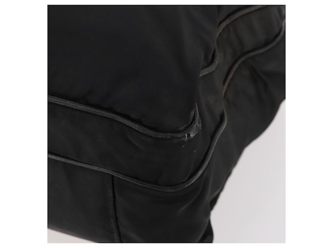 PRADA Borsa a mano in nylon nero argento Auth bs33914 - vista 8