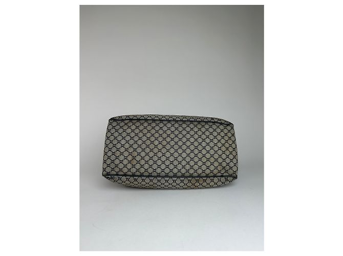 Céline Vintage Celine Triomphe Monogram Boogie Handtasche Grau Schwarz - Ansicht 5