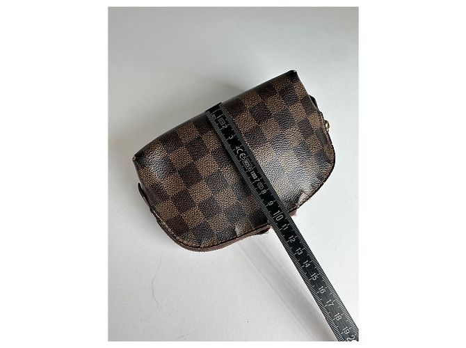 Clutch / Mini Borsa in Pelle Damier Monogram Vintage Louis Vuitton Marrone - vista 11