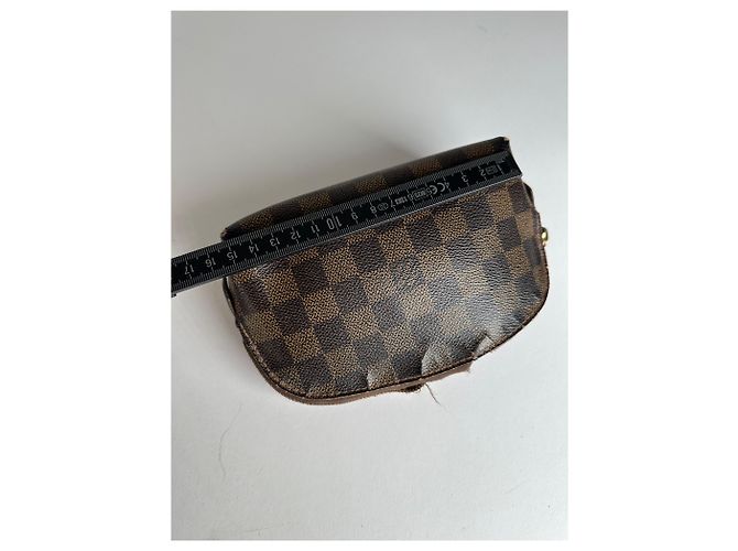 Clutch / Mini Borsa in Pelle Damier Monogram Vintage Louis Vuitton Marrone - vista 12