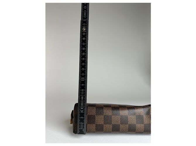 Clutch / Mini Borsa in Pelle Damier Monogram Vintage Louis Vuitton Marrone - vista 13
