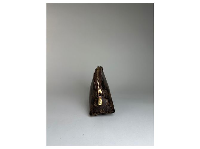 Clutch / Mini Borsa in Pelle Damier Monogram Vintage Louis Vuitton Marrone - vista 3