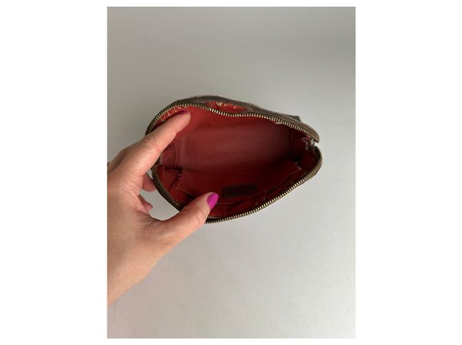 Clutch / Mini Borsa in Pelle Damier Monogram Vintage Louis Vuitton Marrone - vista 7