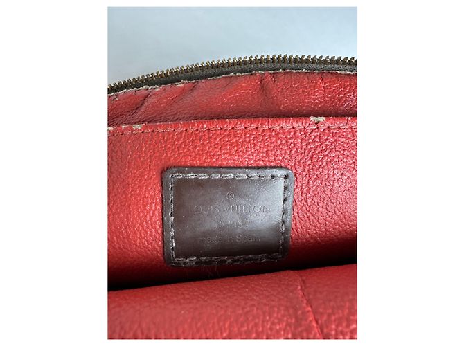 Clutch / Mini Borsa in Pelle Damier Monogram Vintage Louis Vuitton Marrone - vista 9