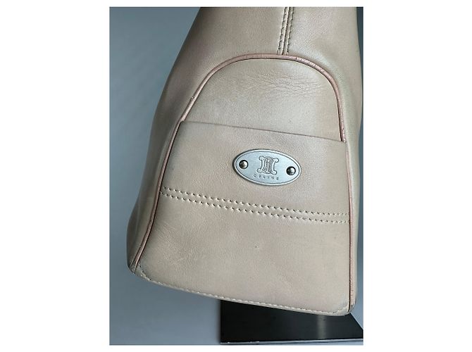 Céline Vintage Celine Paris Leder Boogie Tasche beige und braun - Ansicht 11