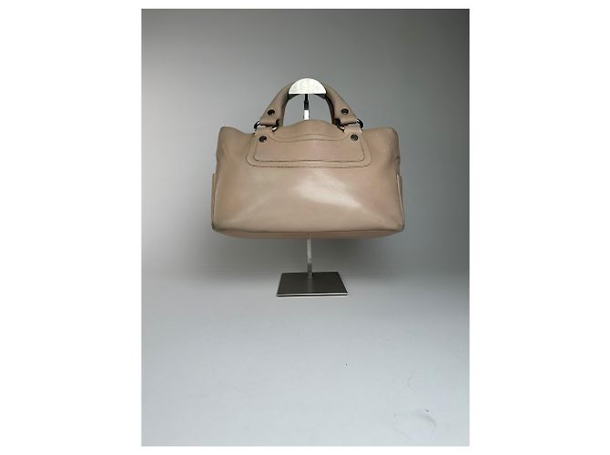Céline Vintage Celine Paris Leder Boogie Tasche beige und braun - Ansicht 12