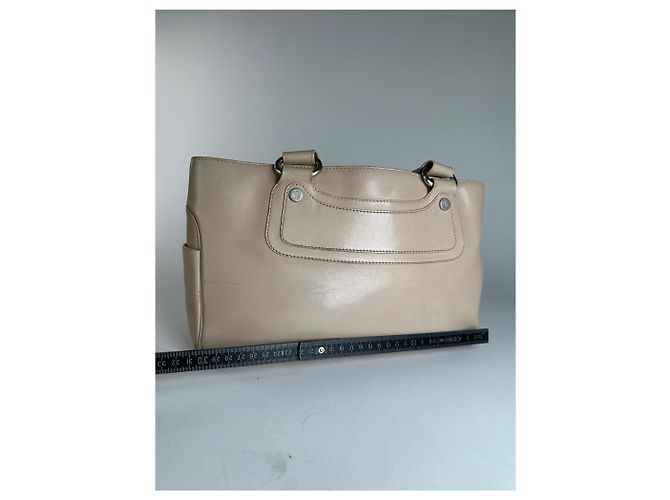 Céline Vintage Celine Paris Leder Boogie Tasche beige und braun - Ansicht 13