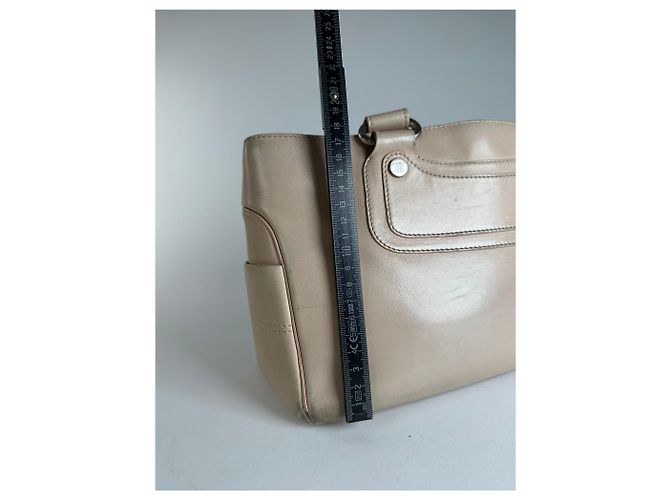 Céline Vintage Celine Paris Leder Boogie Tasche beige und braun - Ansicht 14